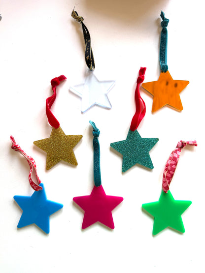 Ster tashanger, kerstboomhanger, paastakhanger acryl