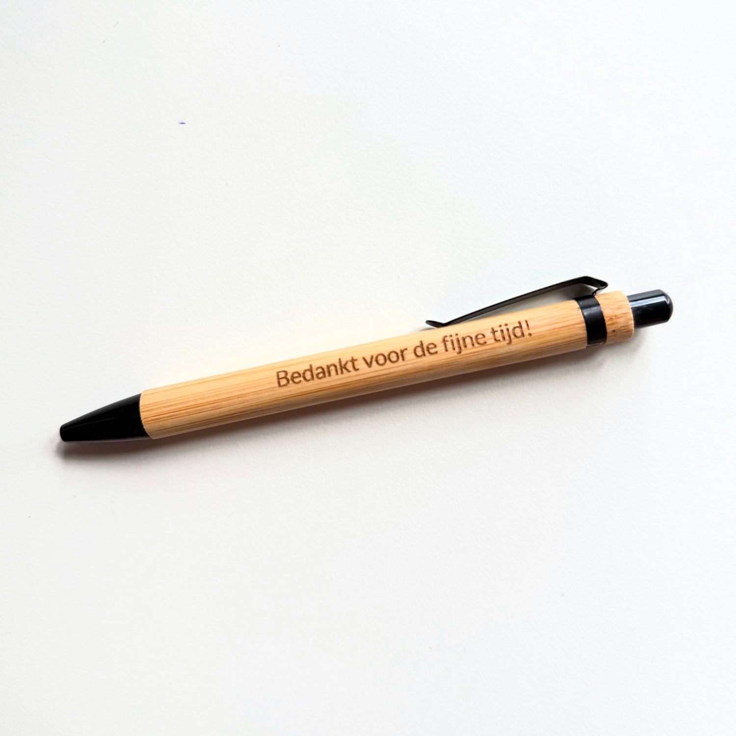 Pen met tekst: bedankt voor de fijne tijd
