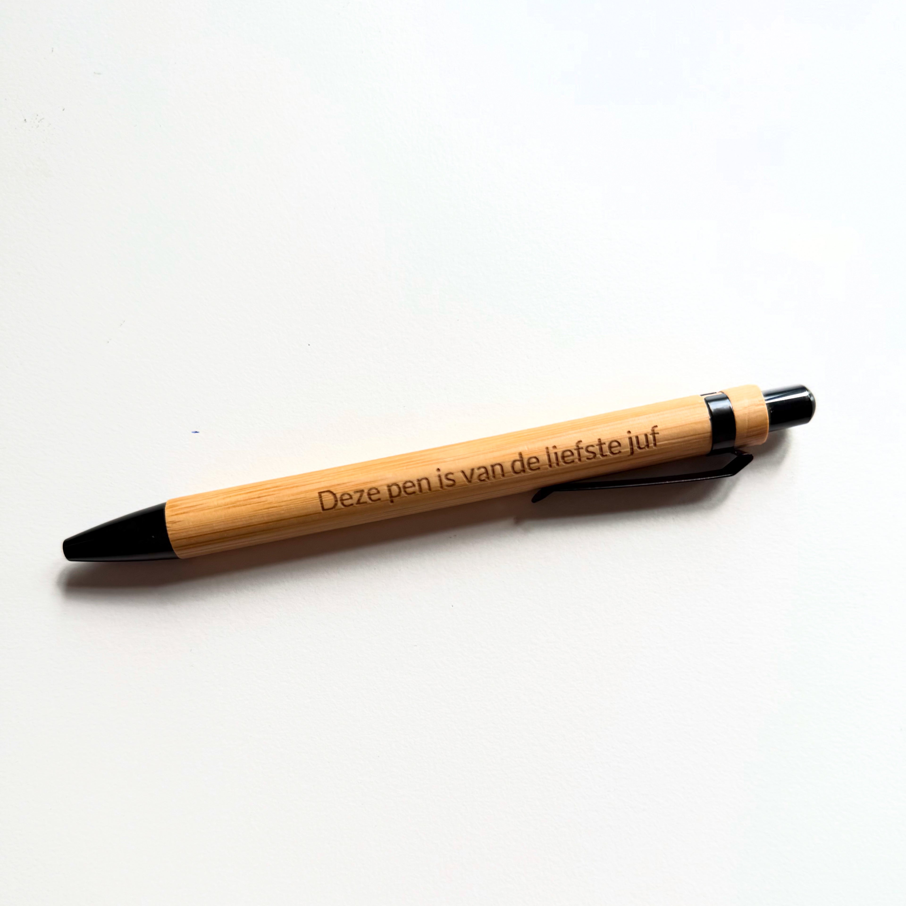 Pen met tekst voor juf of meester