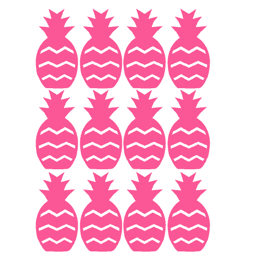 Ananas roze muurstickers