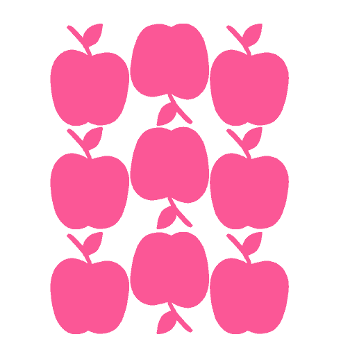 Appels roze muurstickers