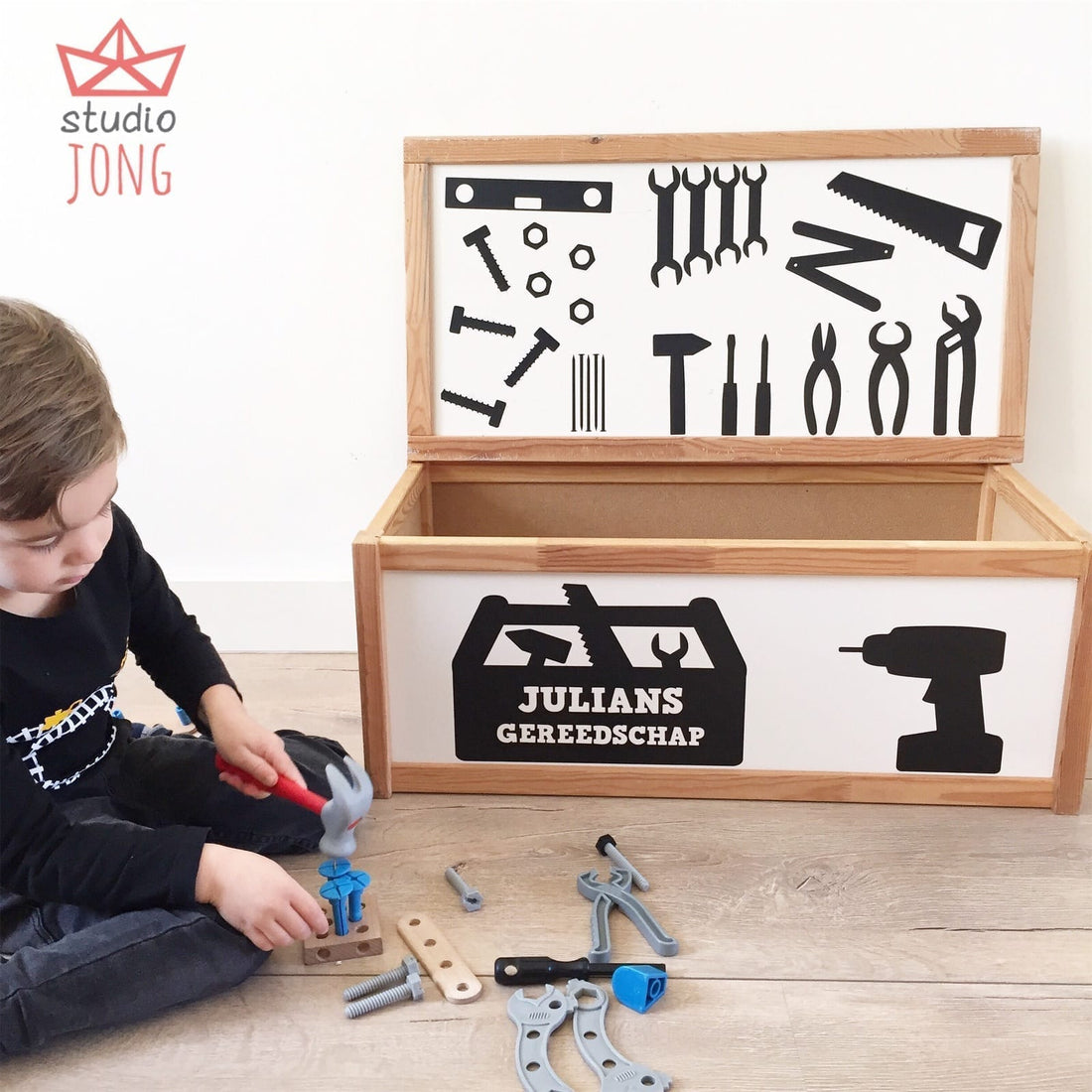 Stick & Fix gereedschapskoffer gepersonaliseerd (diverse kleuren)