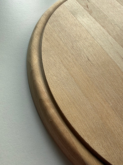 Ronde plank met tekst naar keuze