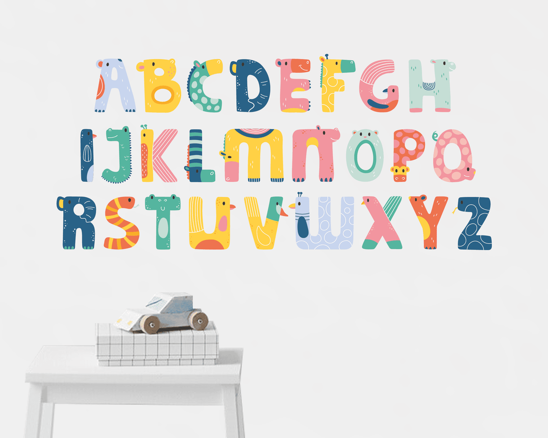 Letter stickers dieren