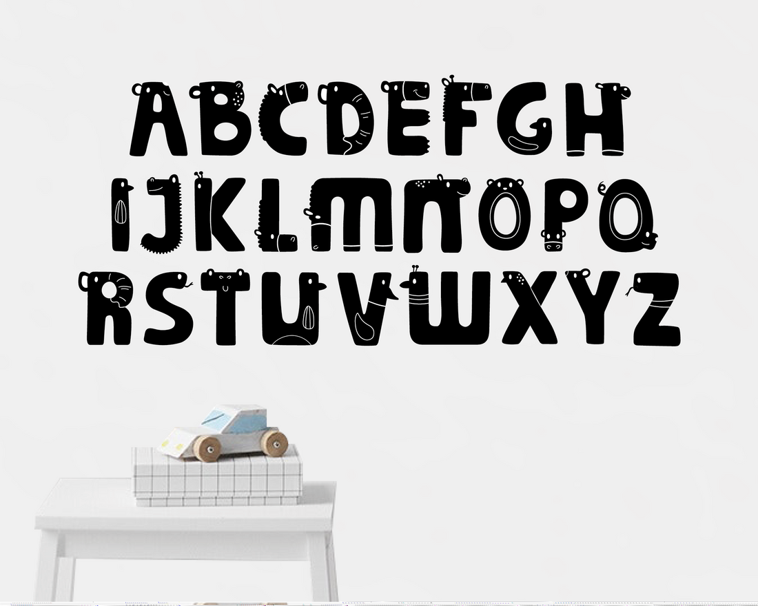 Letter stickers dieren