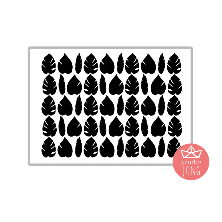 Bladeren traktatiestickers (diverse kleuren)