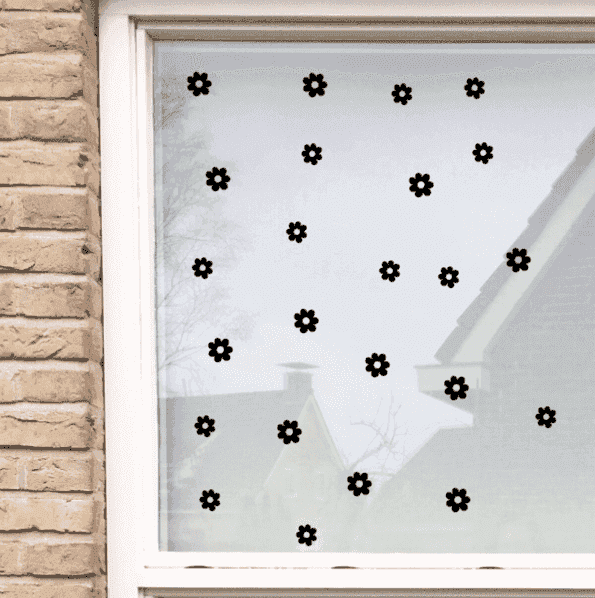 Bloemetjes herbruikbare raamstickers