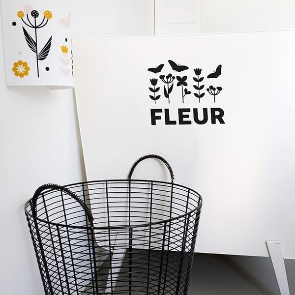 Deursticker bloem gepersonaliseerd ANNIdesign (diverse kleuren)