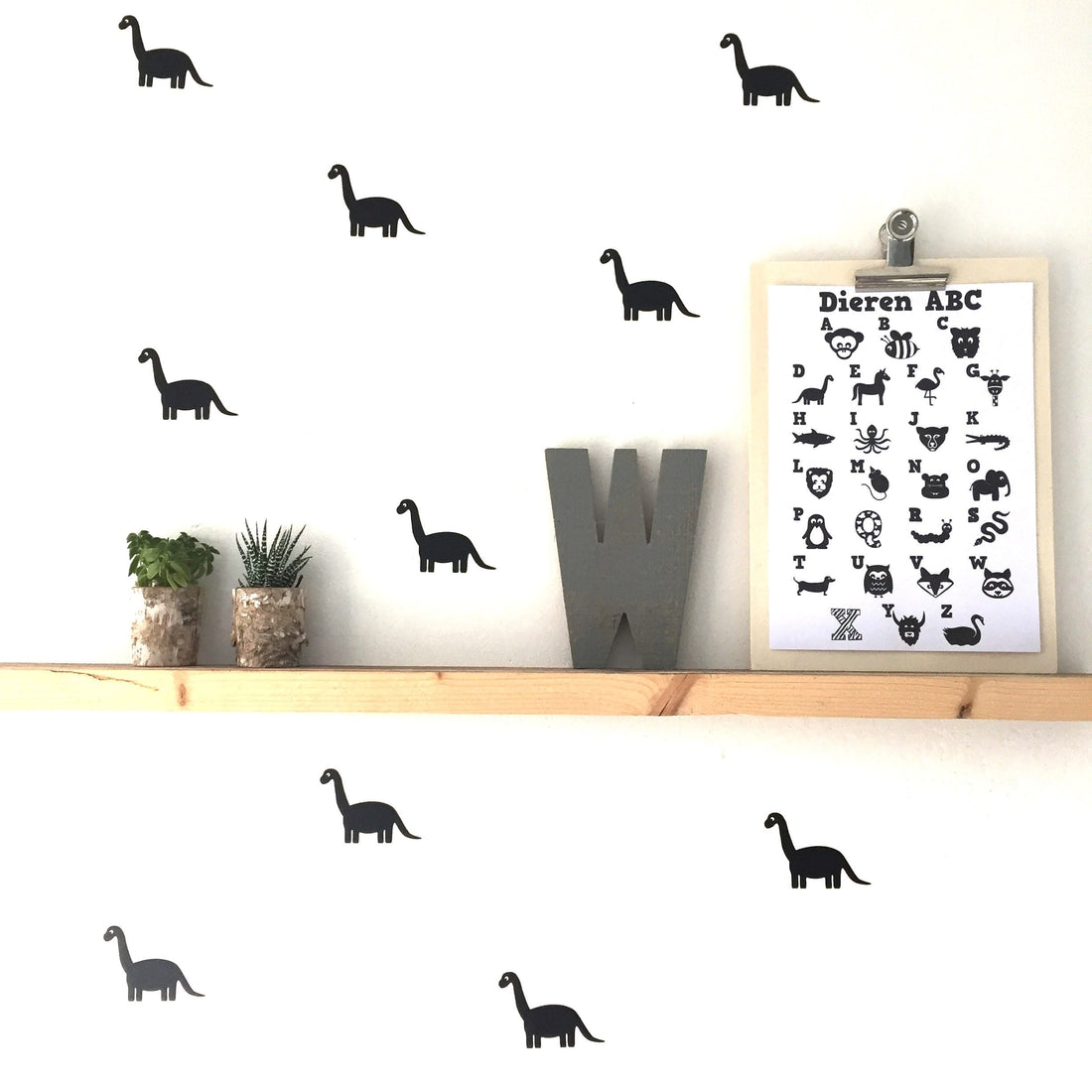 Dino muurstickers (diverse kleuren)