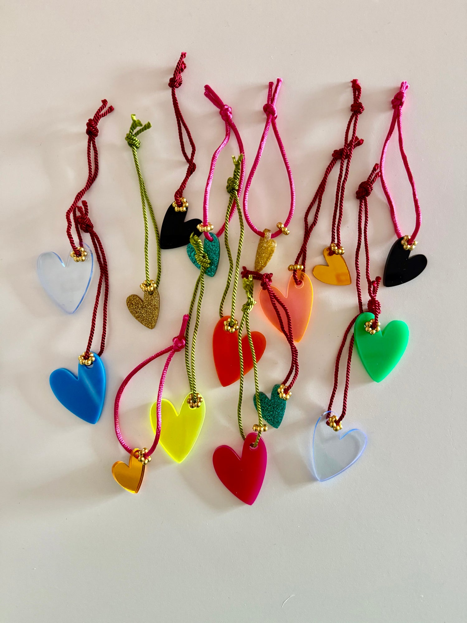 Hartjes hangers set van 5