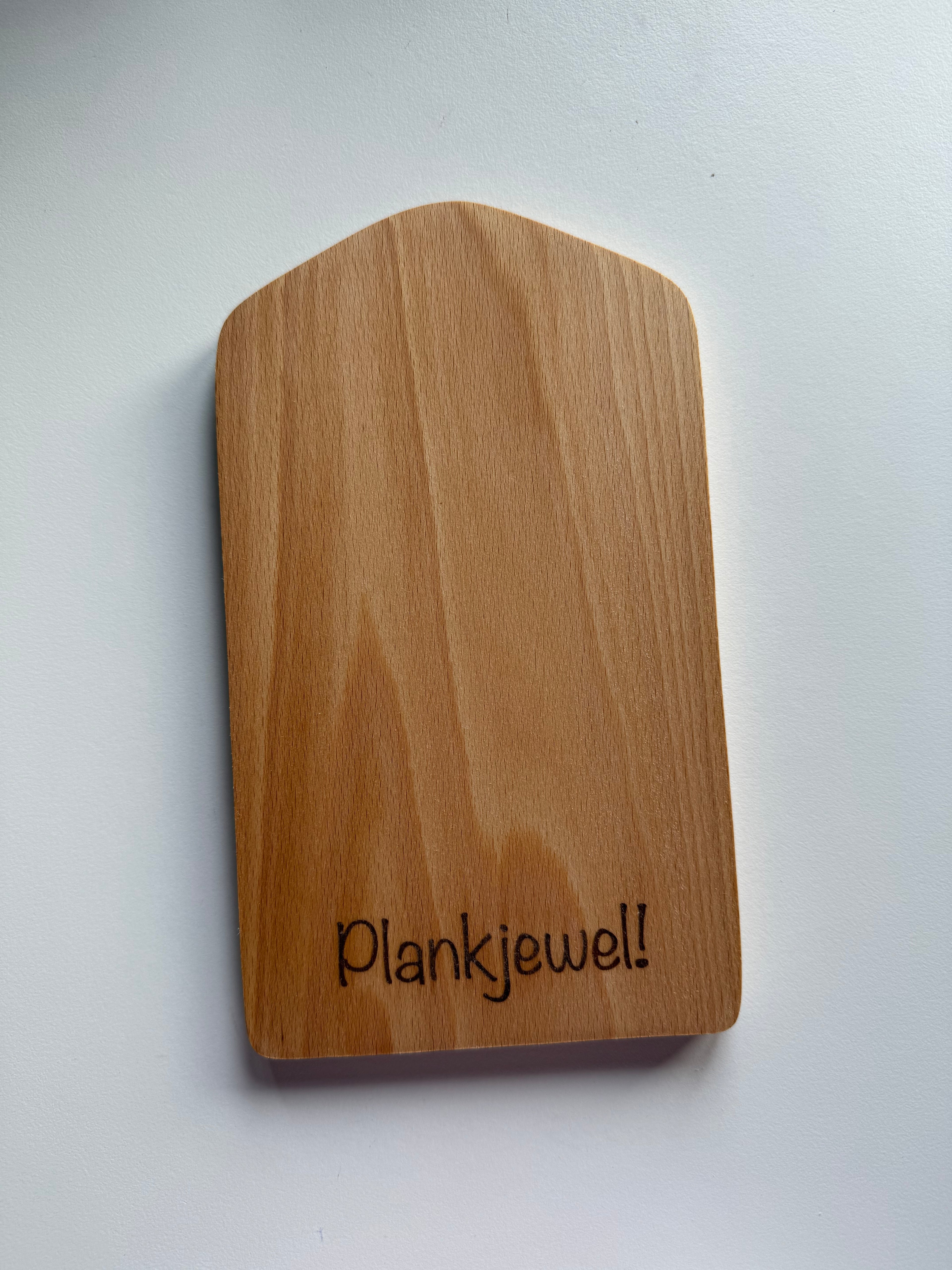 Borrelplankje met tekst: Plankjewel!