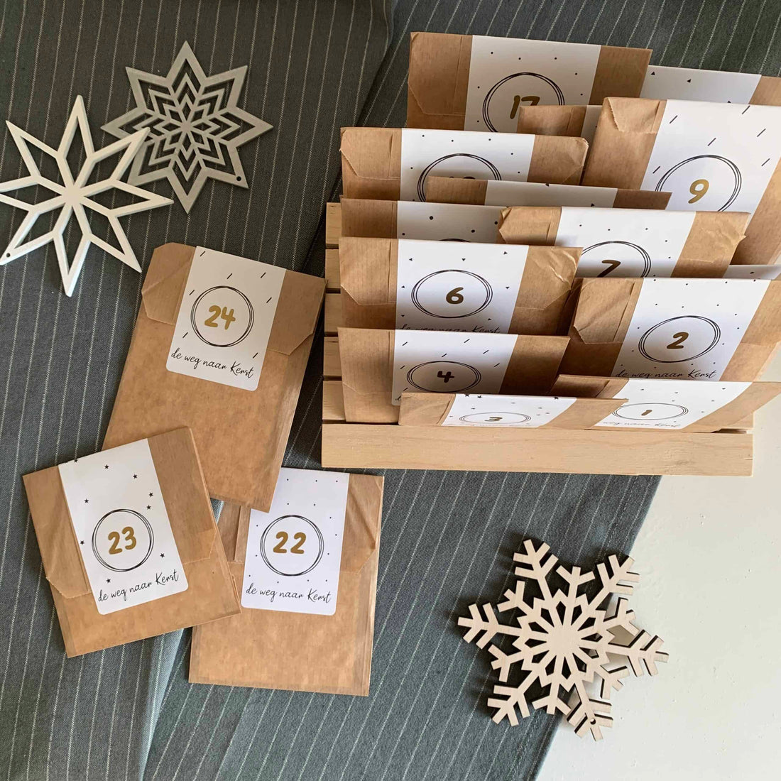 Herbruikbare raamstickers adventskalender