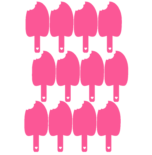 Ijsjes roze muurstickers