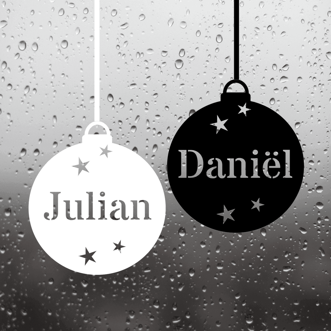 Kerstbal raamsticker