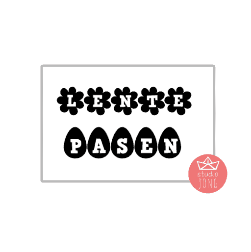 Pasen en lente letters herbruikbare raamstickers (diverse kleuren)