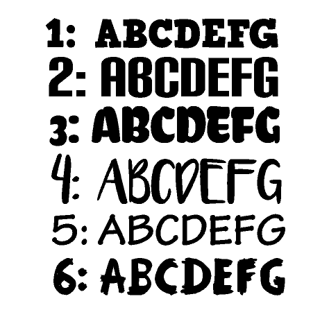 Letters muurstickers (diverse lettertypes)