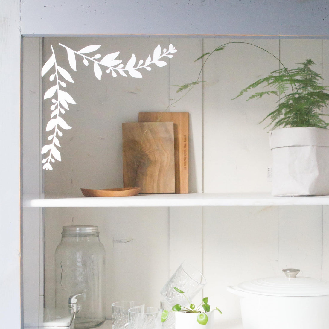 Botanische interieursticker olijftak
