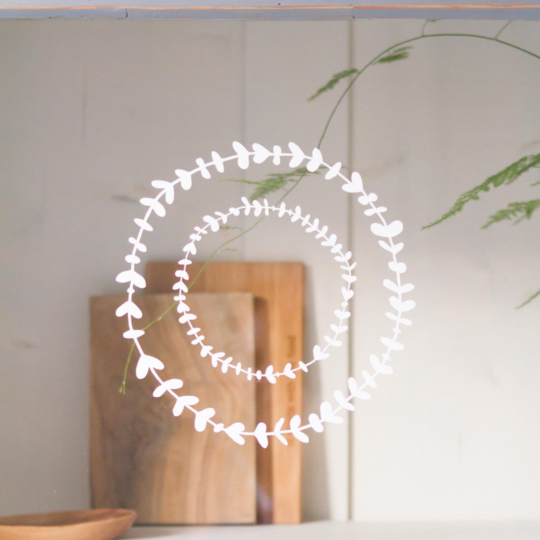 Botanische interieurstickers kransen