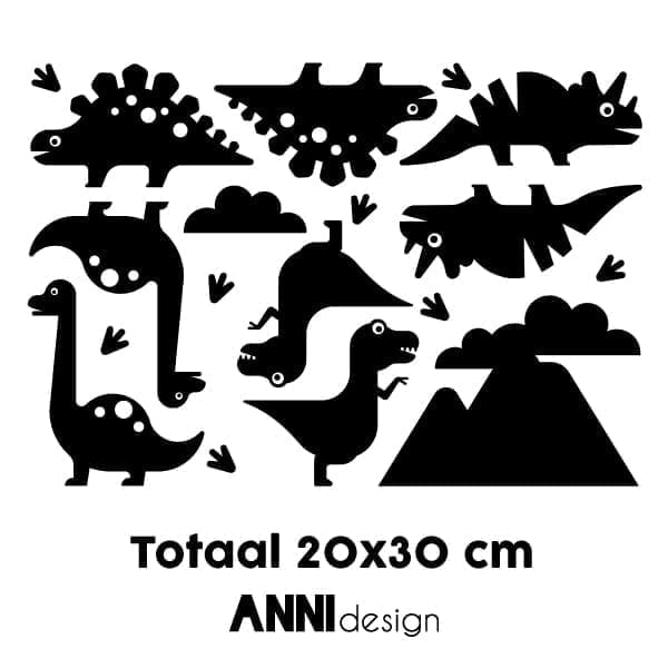 Muurstickers dino ANNIdesign (diverse kleuren)