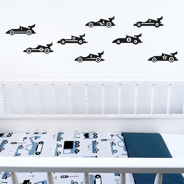 Muursticker raceauto ANNIdesign (diverse kleuren)