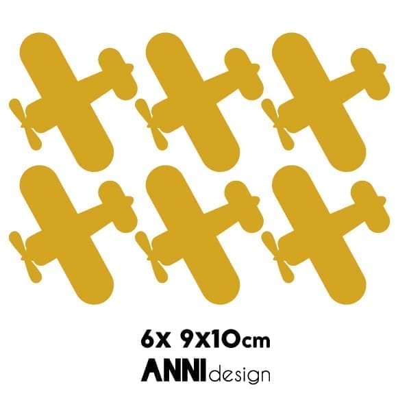 Muurstickers Vliegtuig ANNIdesign (diverse kleuren)