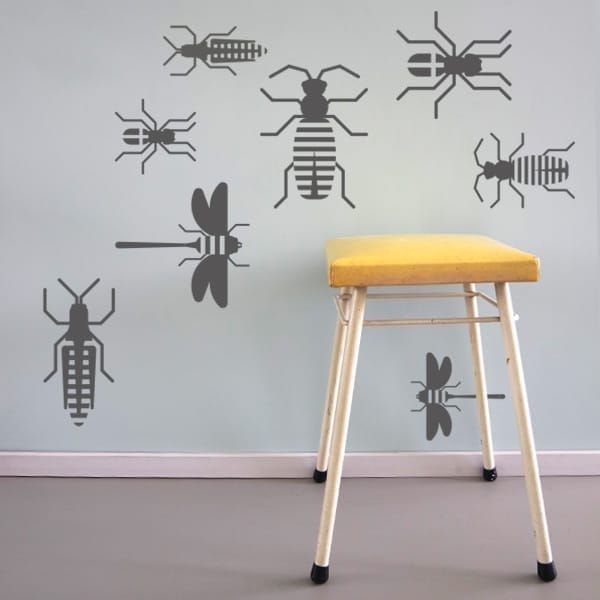 Muursticker set Insecten ANNIdesign (diverse kleuren)