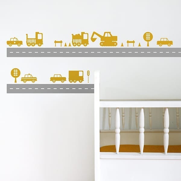 Muurstickers Voertuigen en wegdelen ANNIdesign (diverse kleuren)