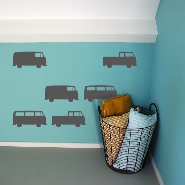 Muursticker set Bussen ANNIdesign (diverse kleuren)