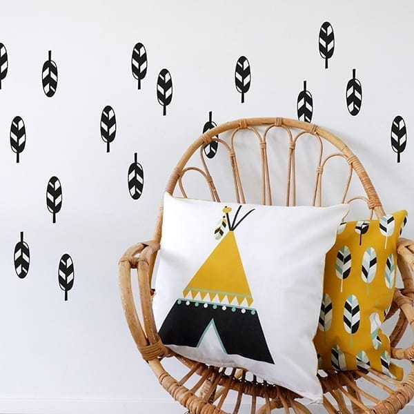 Muurstickers veren ANNIdesign (diverse kleuren)