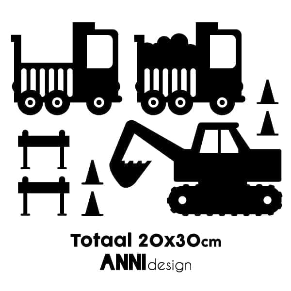 Muurstickers Graafmachine ANNIdesign (diverse kleuren)