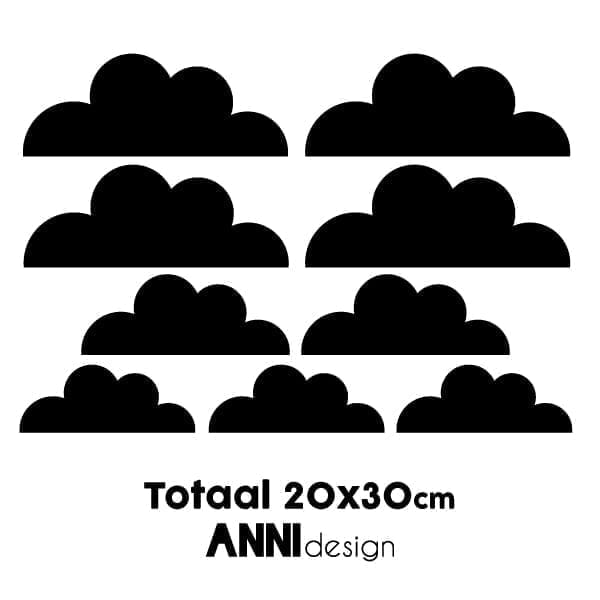 Muurstickers Wolken ANNIdesign (diverse kleuren)