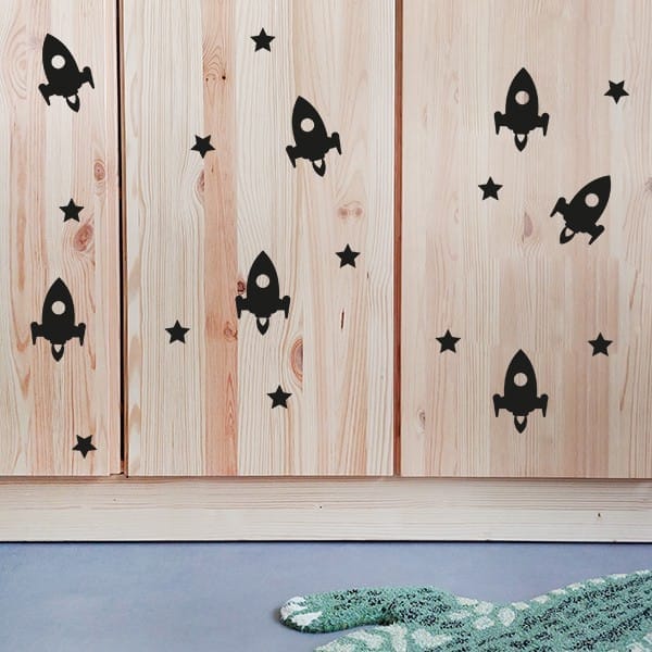 Muurstickers raket ANNIdesign