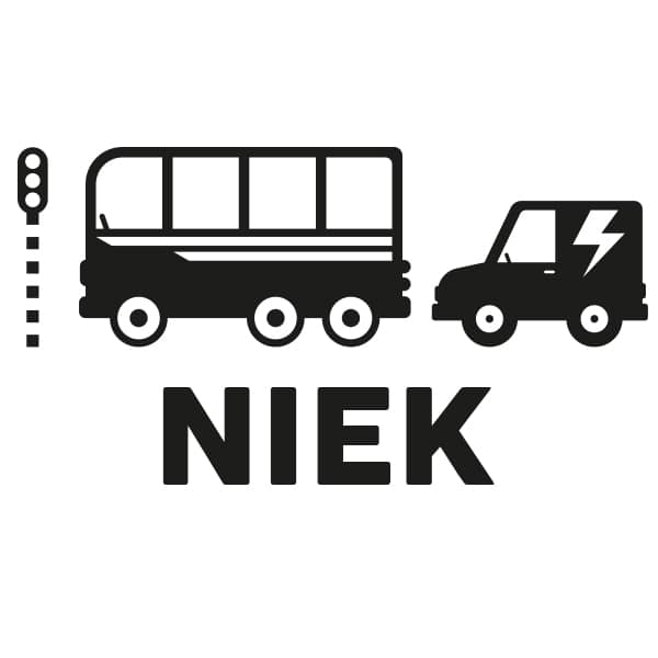 Naamsticker met voertuigen
