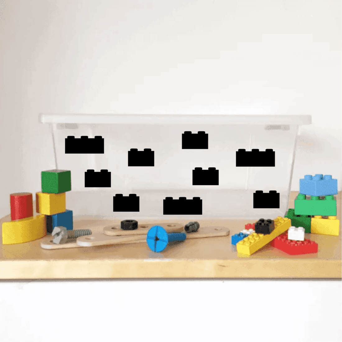 Opruimstickers bouwblokjes groot