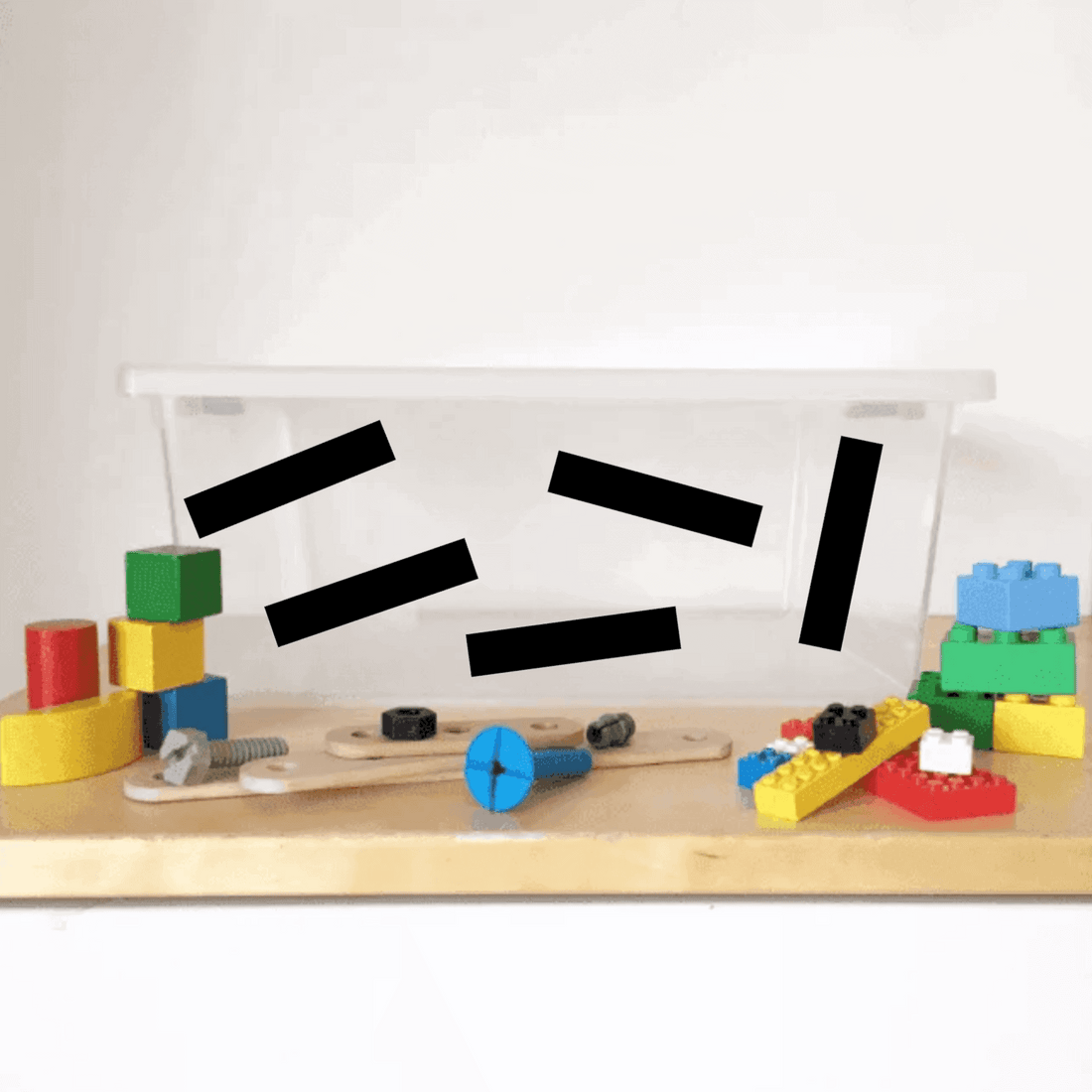 Opruimstickers bouwplankjes