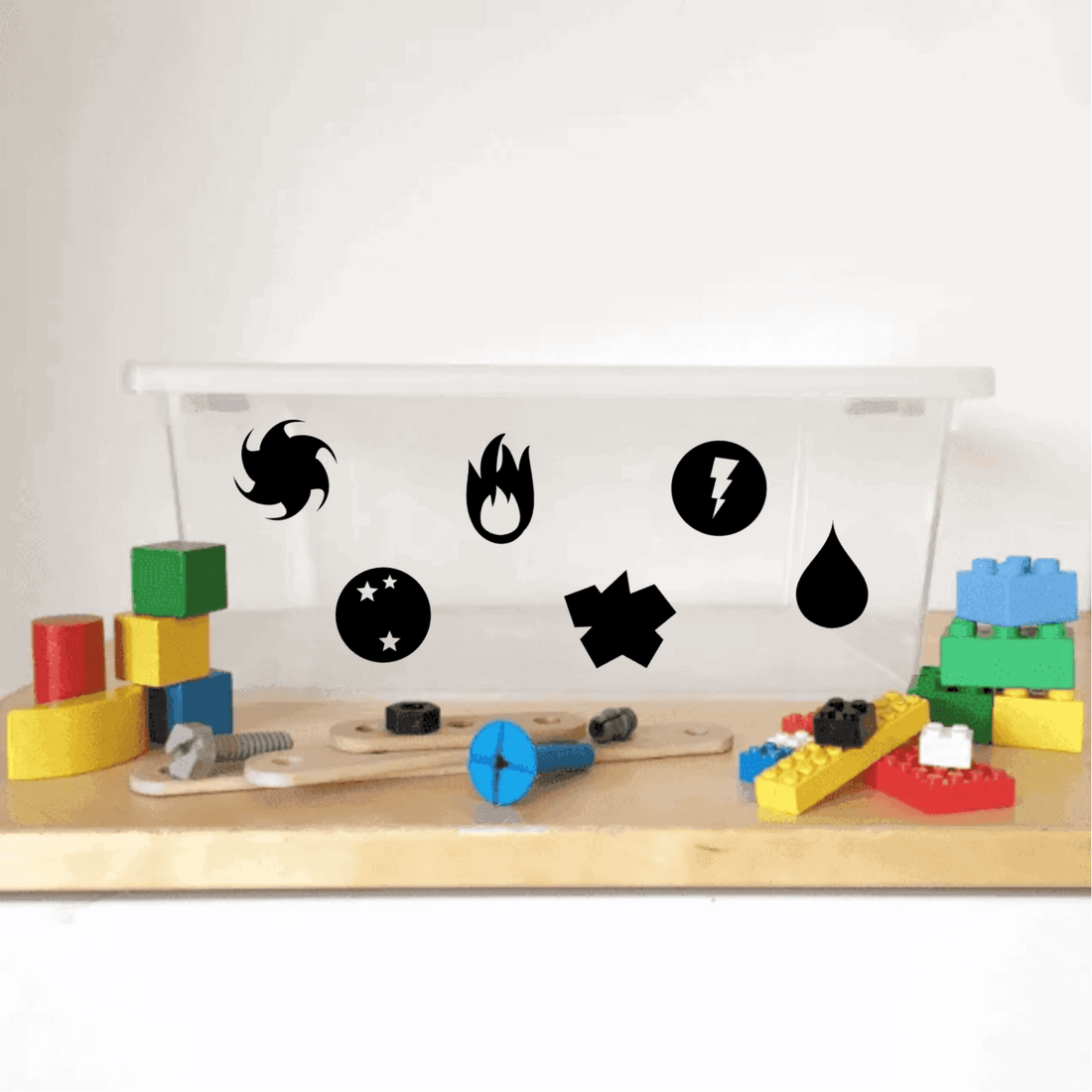 Opruimstickers elementen pokemon