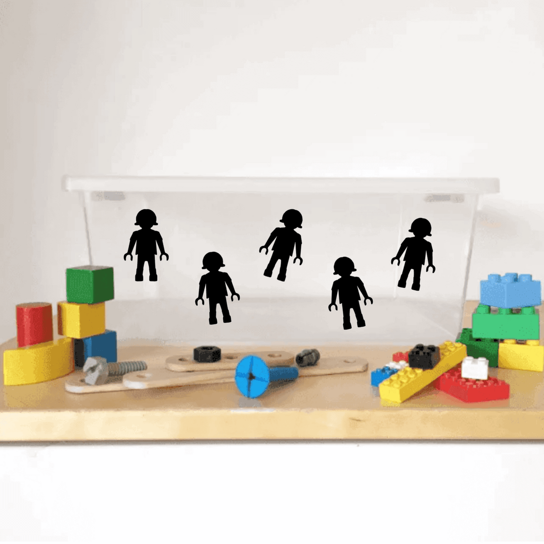 Opruimstickers poppetjes
