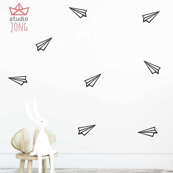 Paperplane muurstickers