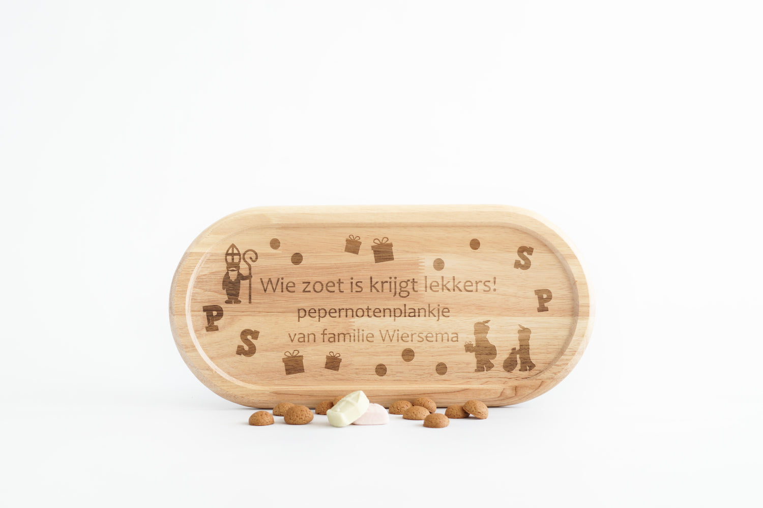 Pepernotenplank borrelplank Sinterklaas met naam groot