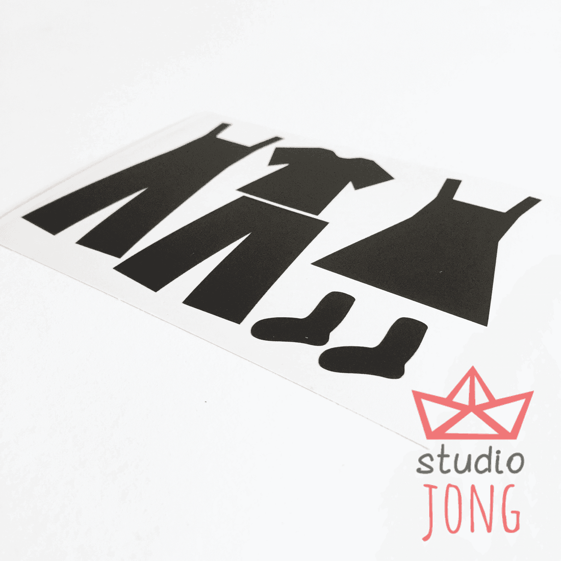 Opruimstickers poppenkleding/verkleedkleding