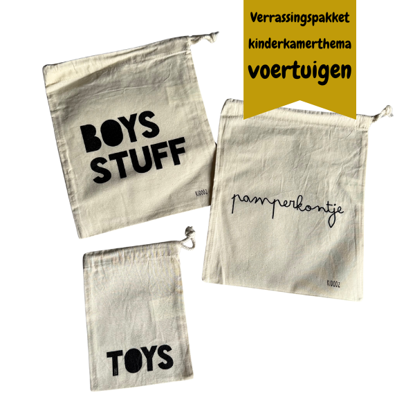 Verrassingspakket kinderkamer thema: voertuigen