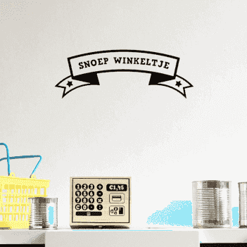 Sticky Shop winkelstickers tekst banner