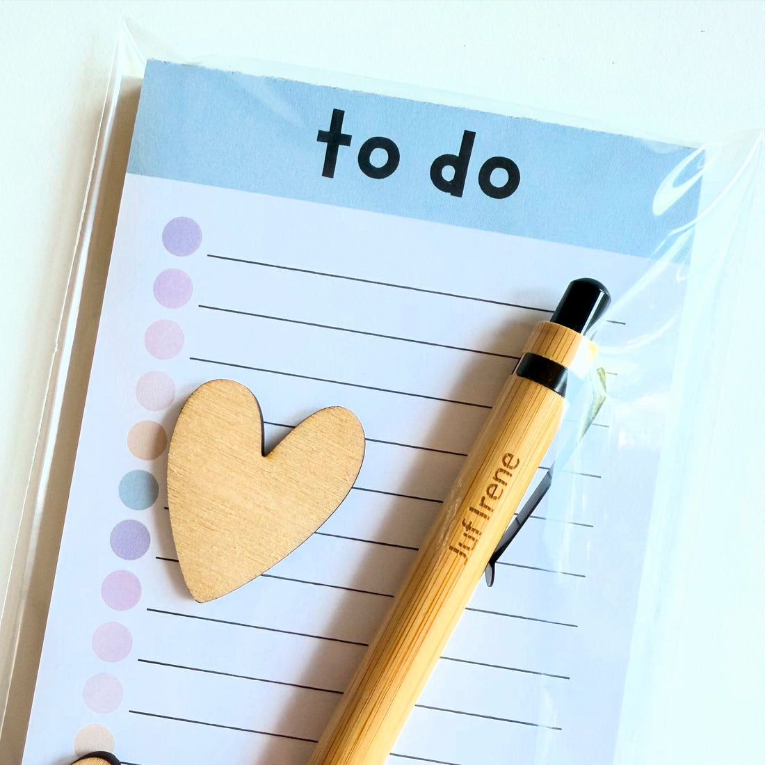 To do blok + pen met haar naam - cadeau voor de liefste juf