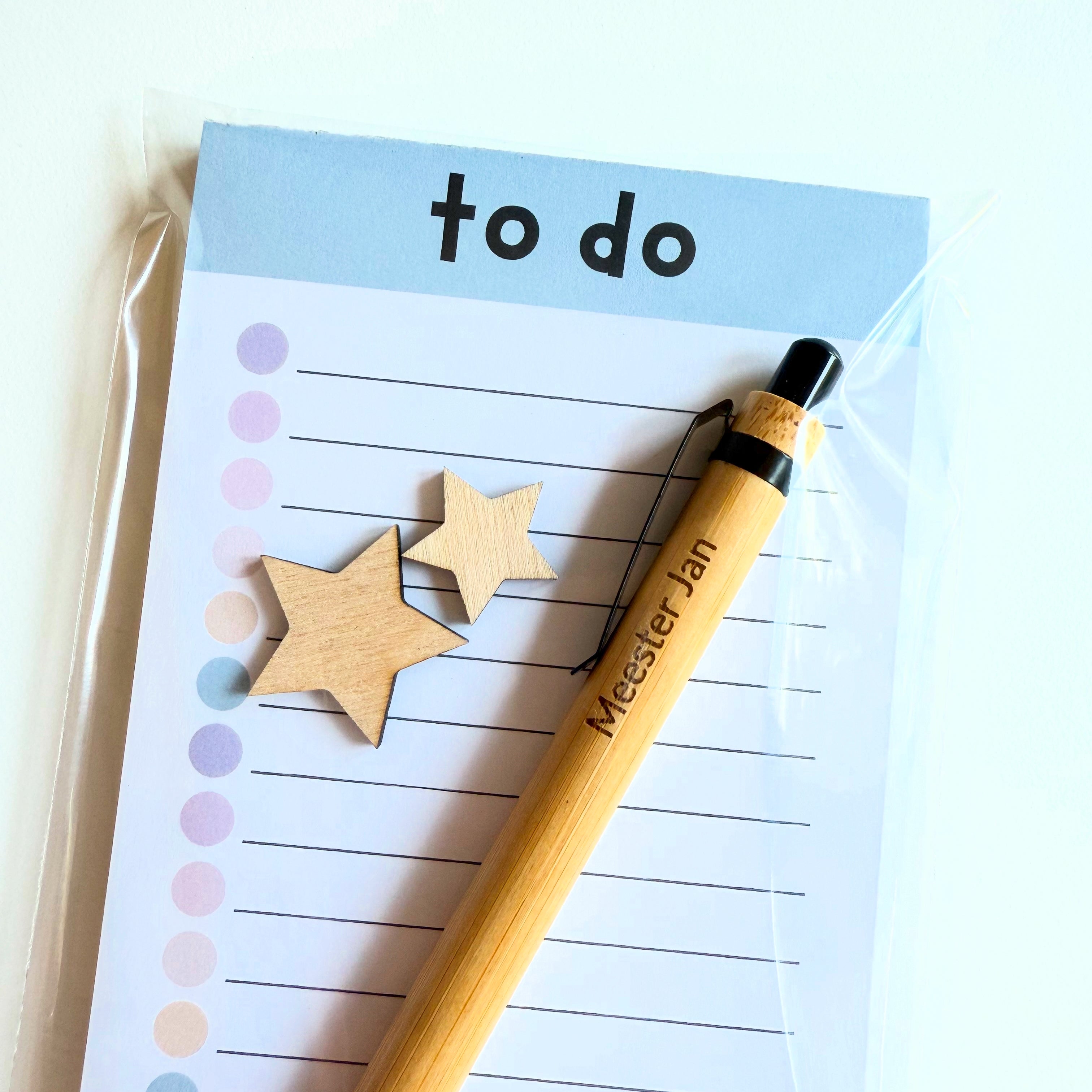 To do blok + pen met zijn naam - cadeau voor de leukste meester
