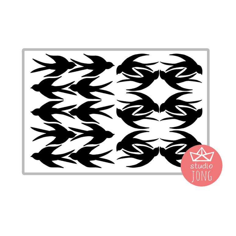 Vogels, zwaluw muurstickers (diverse kleuren)